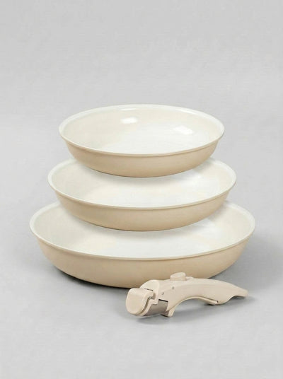 KOVA Ceramic Pan Set (3pc) — Detachable Handle