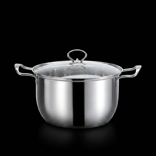 Stainless Casserole Pot — Front view