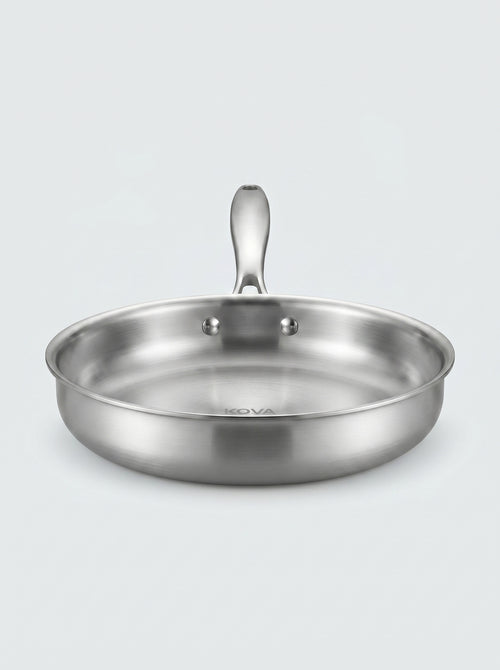Poêle Inox 304 KOVA — Non Revêtue, Pour Steak & Saisie