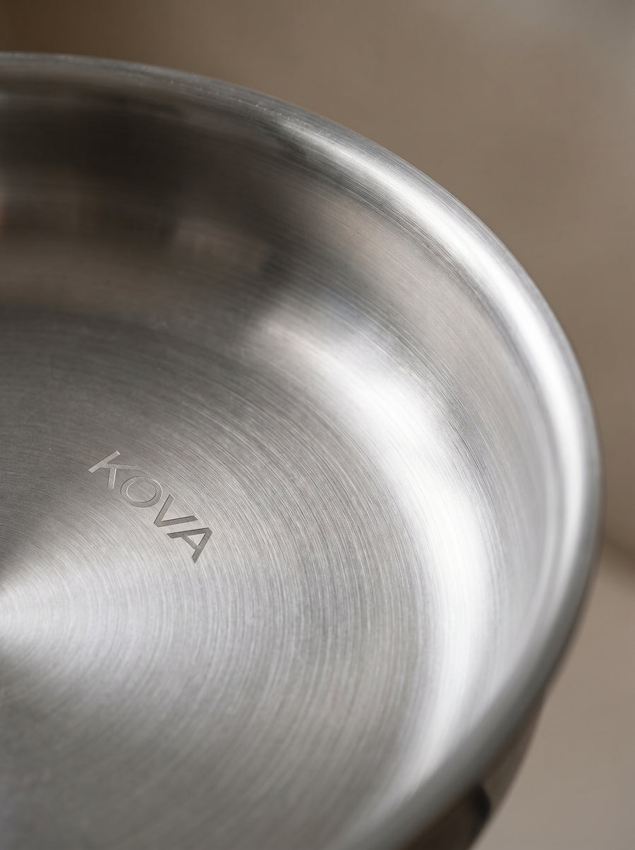 Poêle Inox 304 KOVA — Non Revêtue, Pour Steak & Saisie