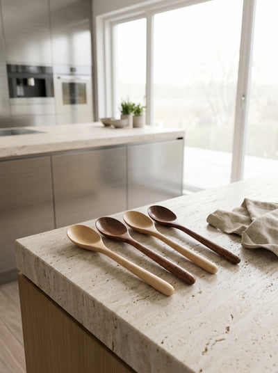 Set cuillères KOVA bois naturel - design-kitchen