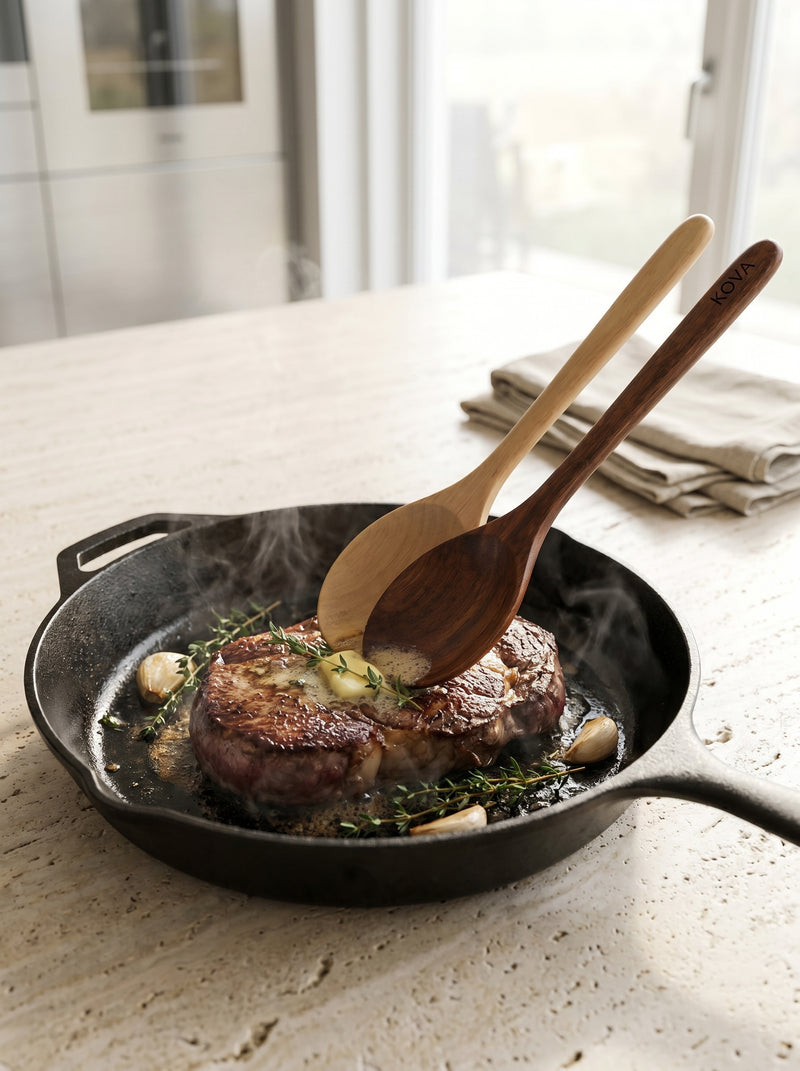 Set cuillères KOVA bois naturel - gourmet-cooking
