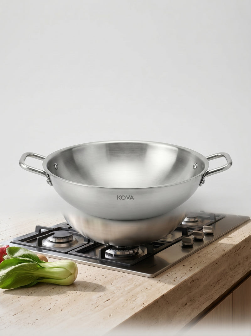 Grand Wok KOVA double poignée inox - packshot-34