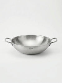 Grand Wok KOVA double poignée inox - packshot-face