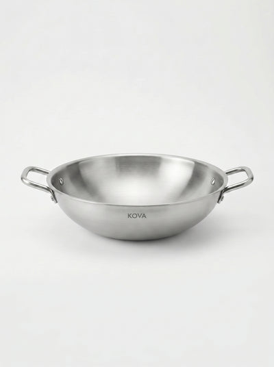 Grand Wok Chef KOVA — Inox 304 Double Poignée