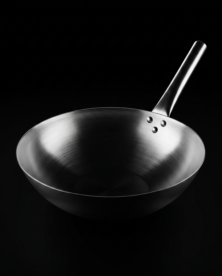 Long-Handle Stainless Wok