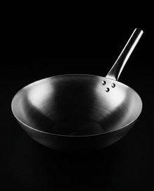 Long-Handle Stainless Wok