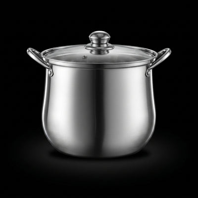 Stainless Steel Stock Pot — Front view