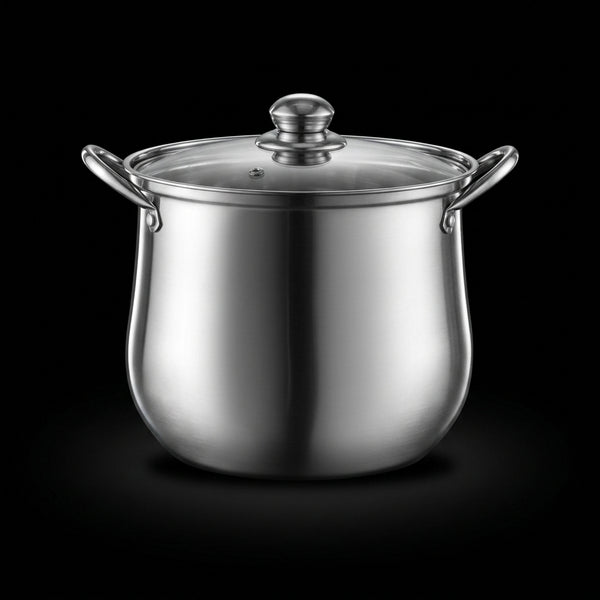 Stainless Steel Stock Pot — Front view