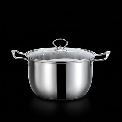Stainless Casserole Pot — Front view
