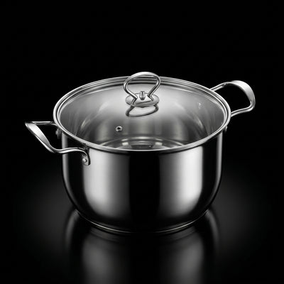 Stainless Casserole Pot — 3/4 angle