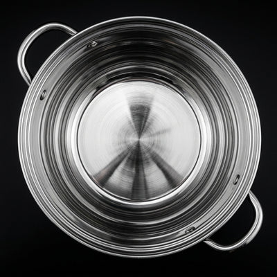 Stainless Steel Stock Pot — Interior view