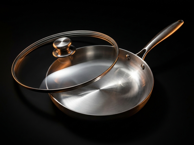KOVA Stainless Pan — with glass lid