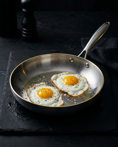 KOVA Stainless Pan — Fried eggs lifestyle