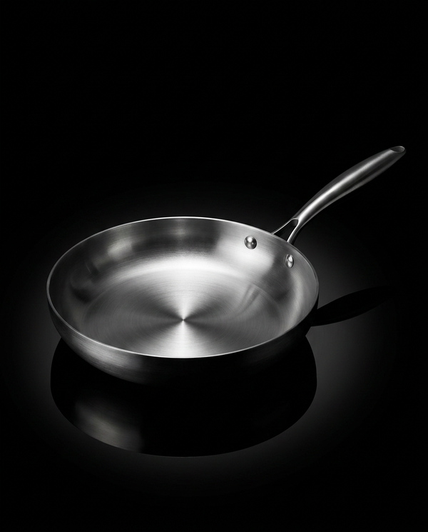KOVA Stainless Pan — Studio packshot