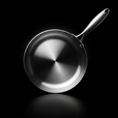 KOVA Stainless Pan — Overhead view