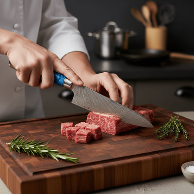 Japanese-Style Hammered Chef’s Knife – 7.9 inch (20 cm) Precision Blade